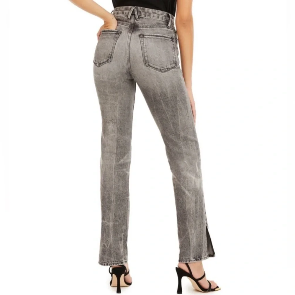 (A11) Good American Good Boy Slit Bootcut High Rise‎ Jeans - Size 6/28, NWT